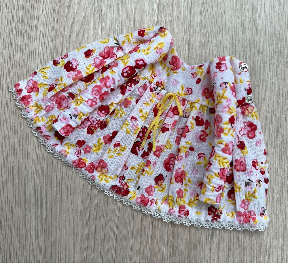 cotton printed dress for Blythe Doll
