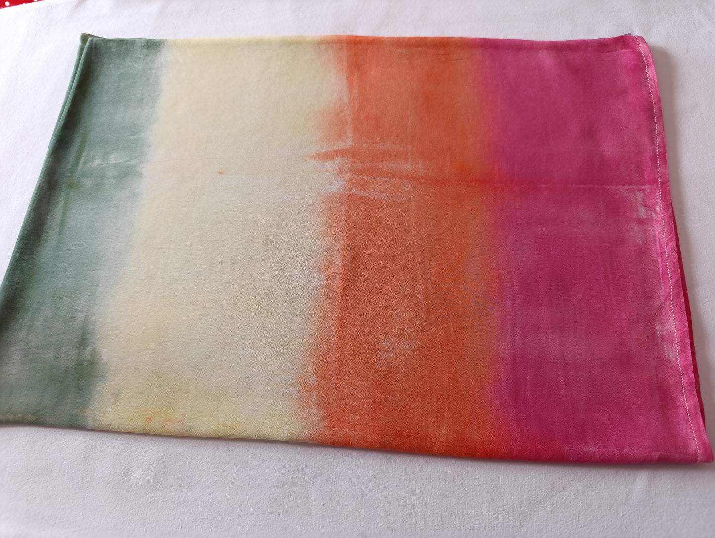 Playsilk 1601-02 , Hand dyed rainbow colors blend silk cotton