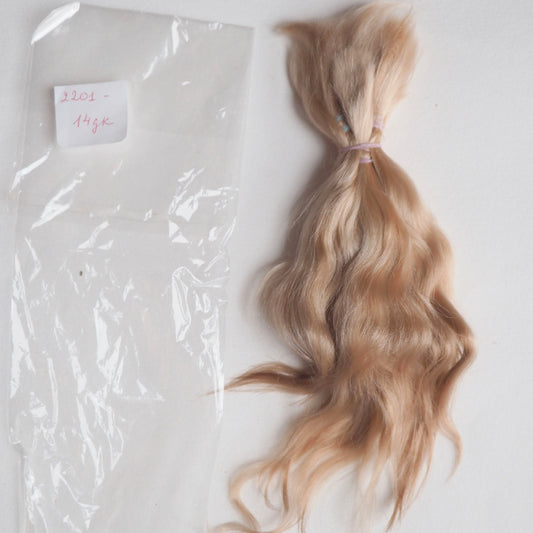 Mohair Combed locks golden blonde 2201 - 14 gr for reroot