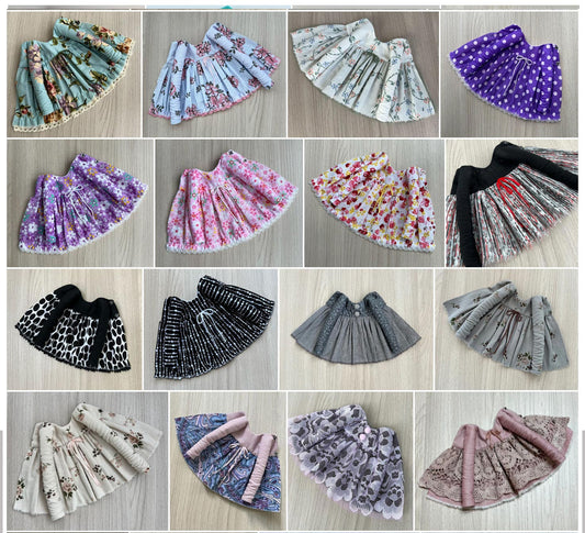 cotton printed dress for Blythe Doll