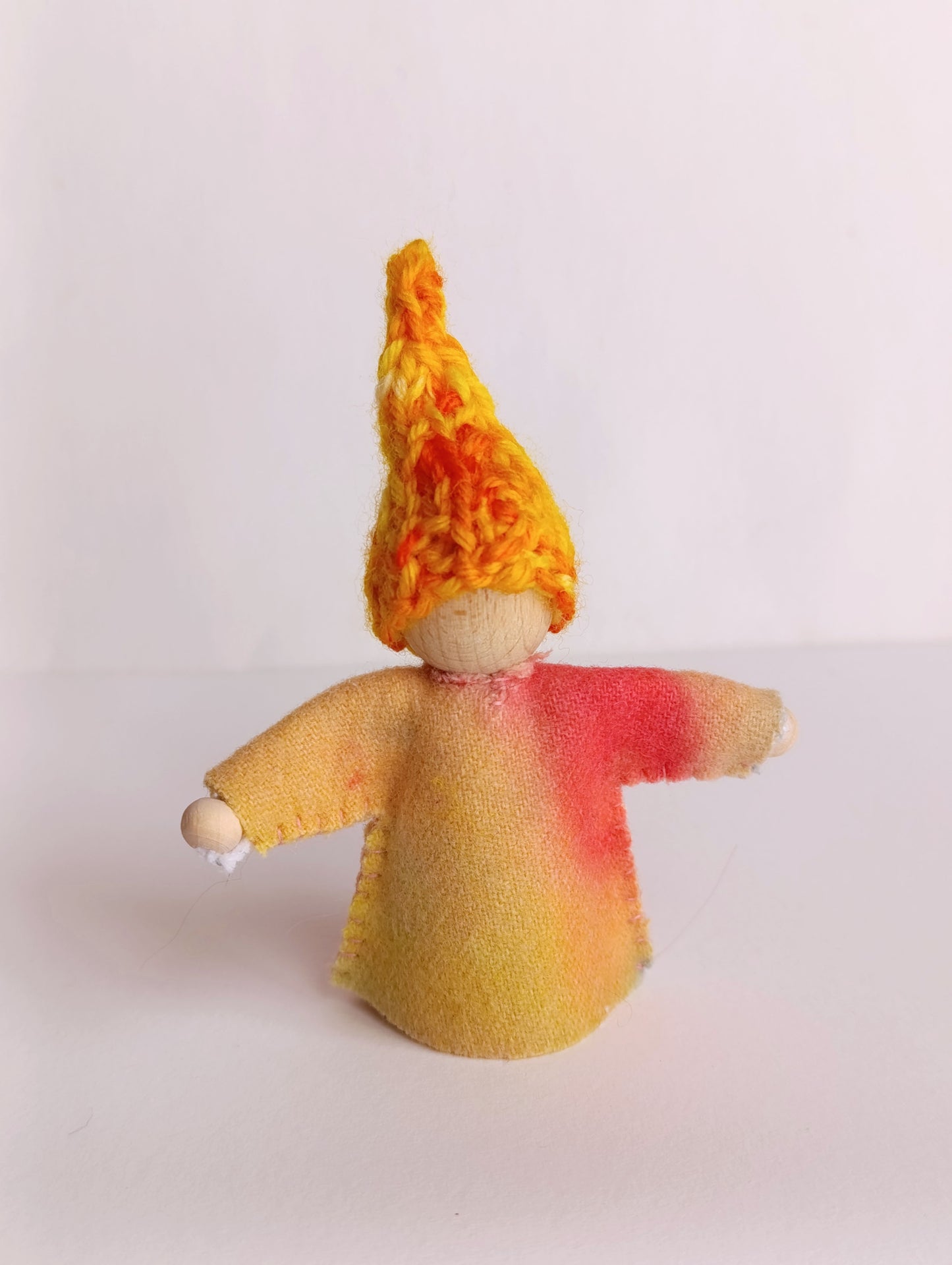 Rainbow gnome knitted hat
