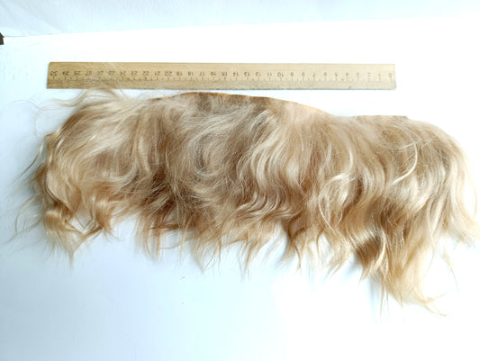 mohair golden blonde 14 cm hair lamb skin, item 14