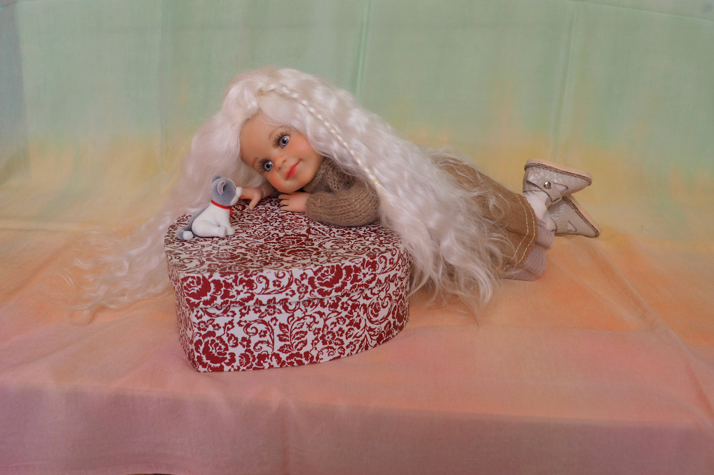 OOAK Custom collection doll Paola Reina doll cloth vinyl doll .