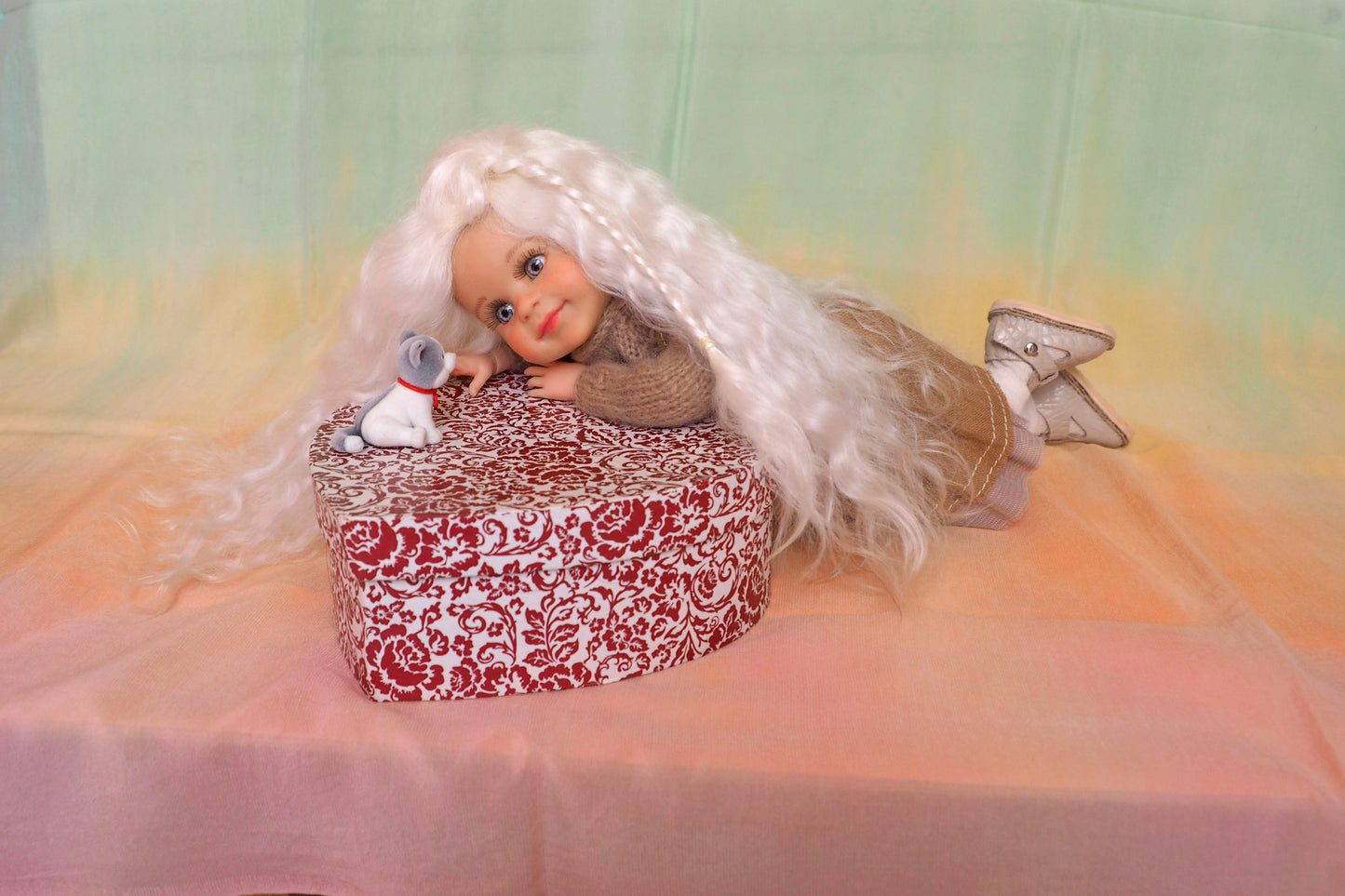 OOAK Custom collection doll Paola Reina doll cloth vinyl doll .