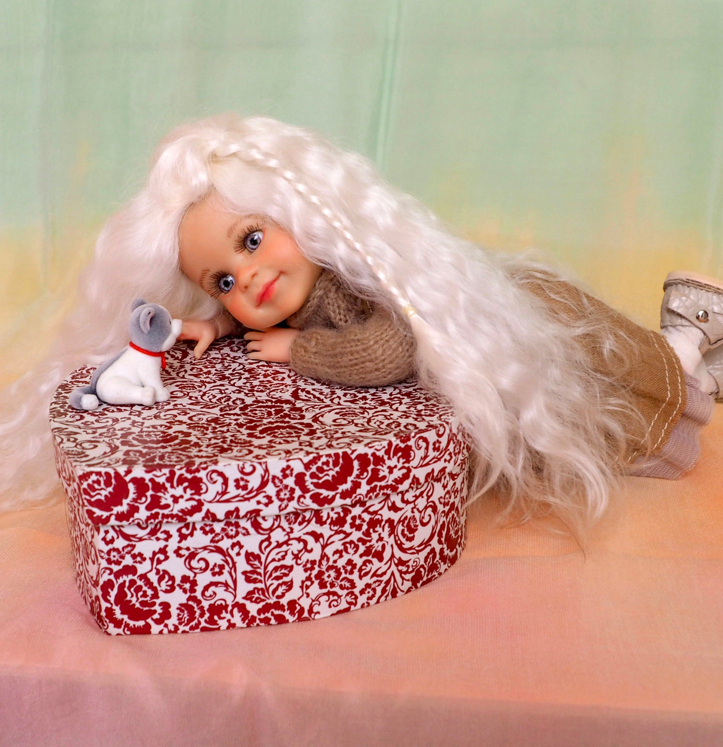 OOAK Custom collection doll Paola Reina doll cloth vinyl doll .