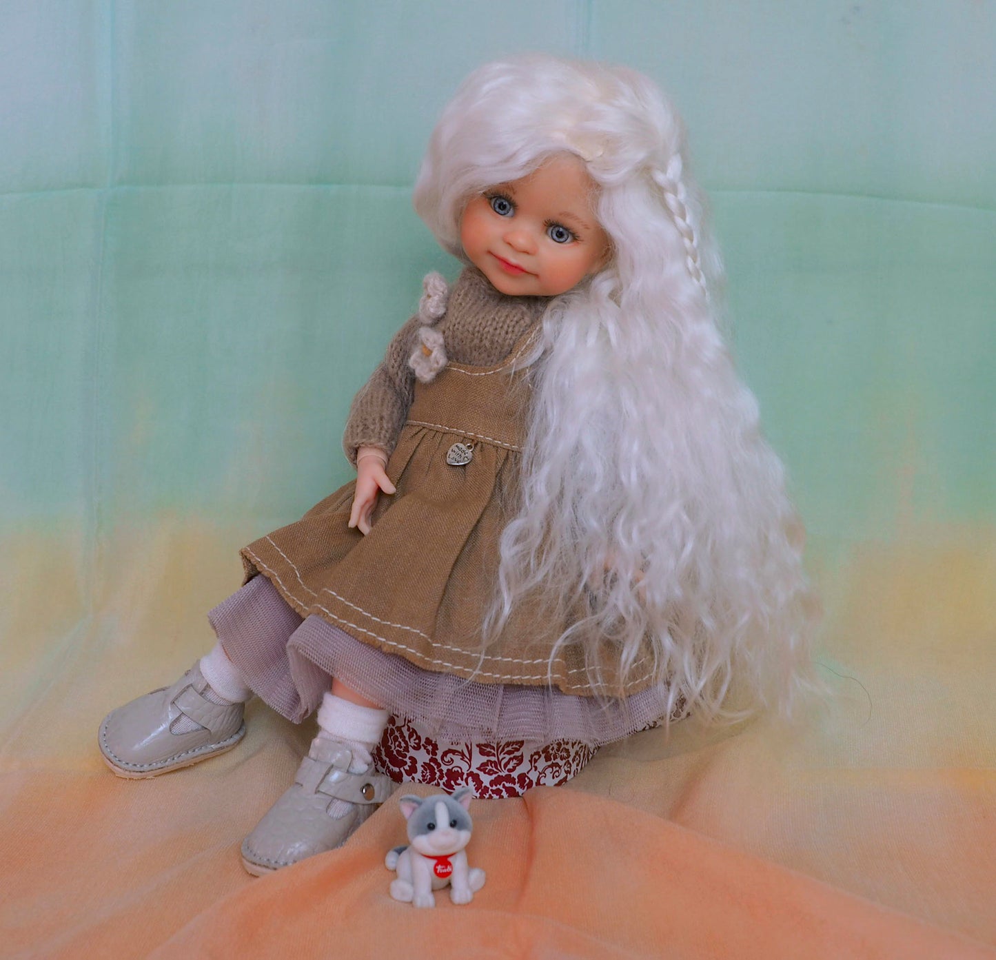 OOAK Custom collection doll Paola Reina doll cloth vinyl doll .