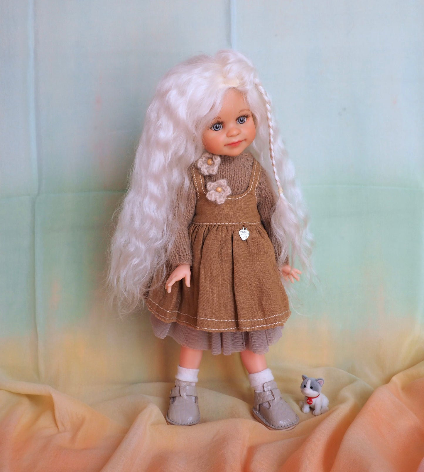 OOAK Custom collection doll Paola Reina doll cloth vinyl doll .