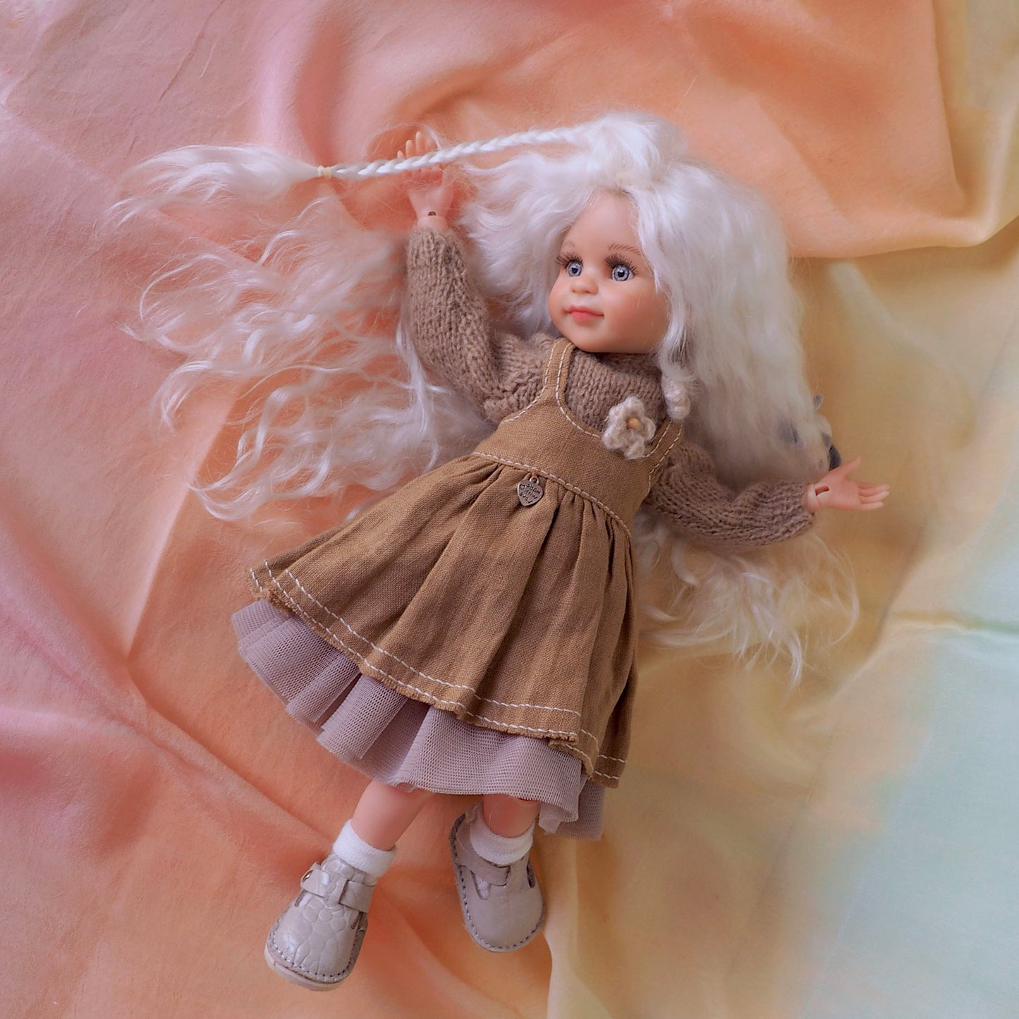 OOAK Custom collection doll Paola Reina doll cloth vinyl doll .