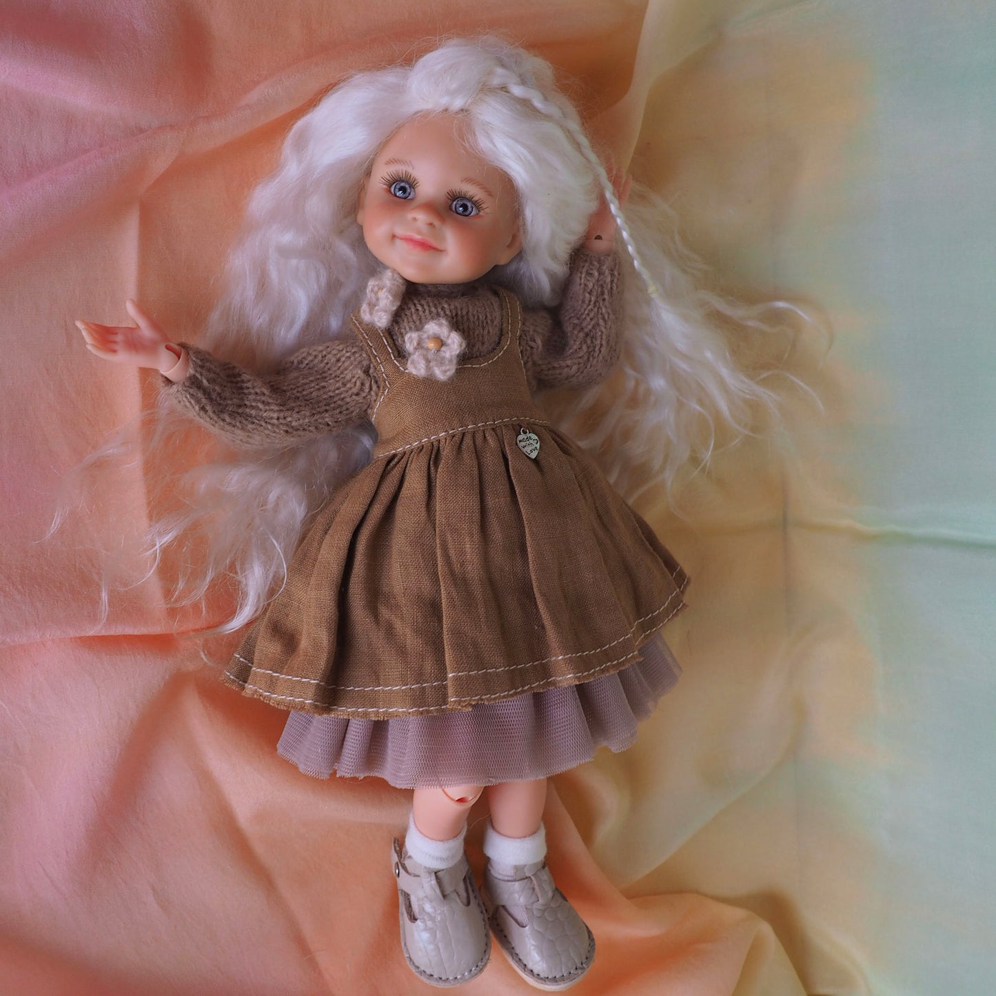 OOAK Custom collection doll Paola Reina doll cloth vinyl doll .