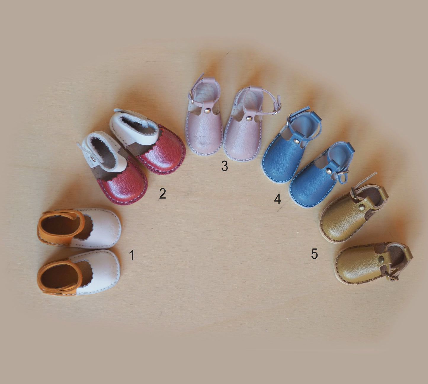 Scarpe da bambola Stivali in vera pelle 5 cm per calzature da 13 pollici, vestiti per bambole, per scarpe Paola Reina Corolle Les Cheries,