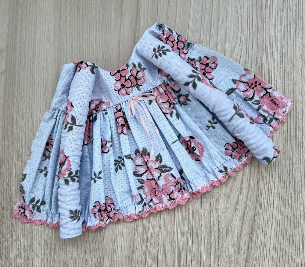 cotton printed dress for Blythe Doll