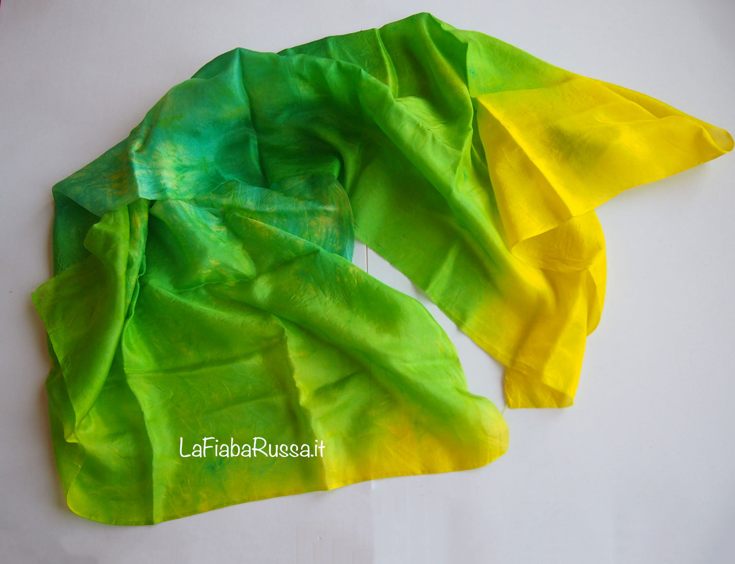 Play silk , Hand dyed rainbow colors
