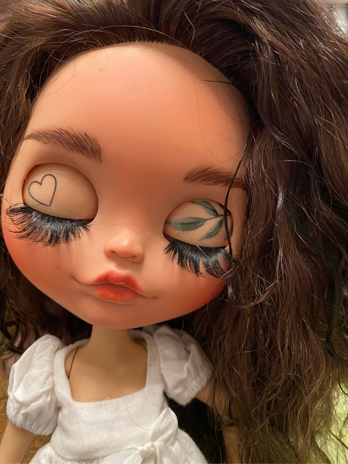 Cuir chevelu pour cheveux bouclés blythe prêt à installer base complète en résine et dôme en plastique cheveux longs bouclés