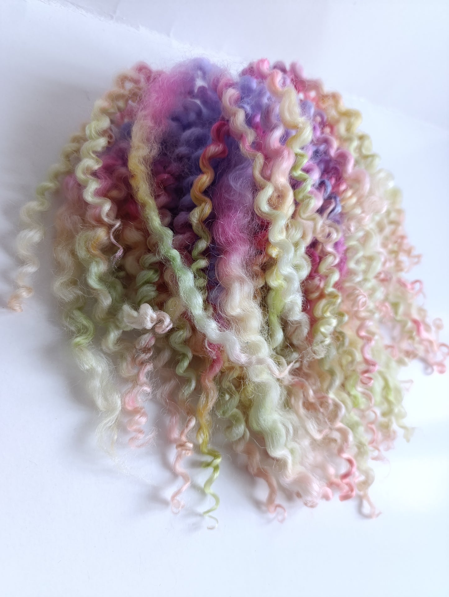 Blythe poupée cheveux complet perruque cuir chevelu de laine de mouton serrures ombre cheveux 3 couleurs.