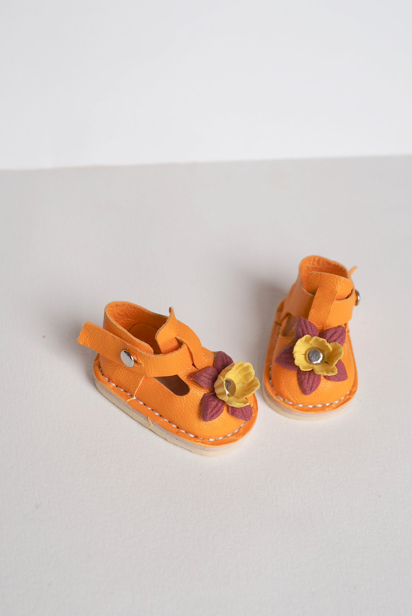 Sandals Genuine leather doll shoes 5 cm for 13 inch dolls lilac