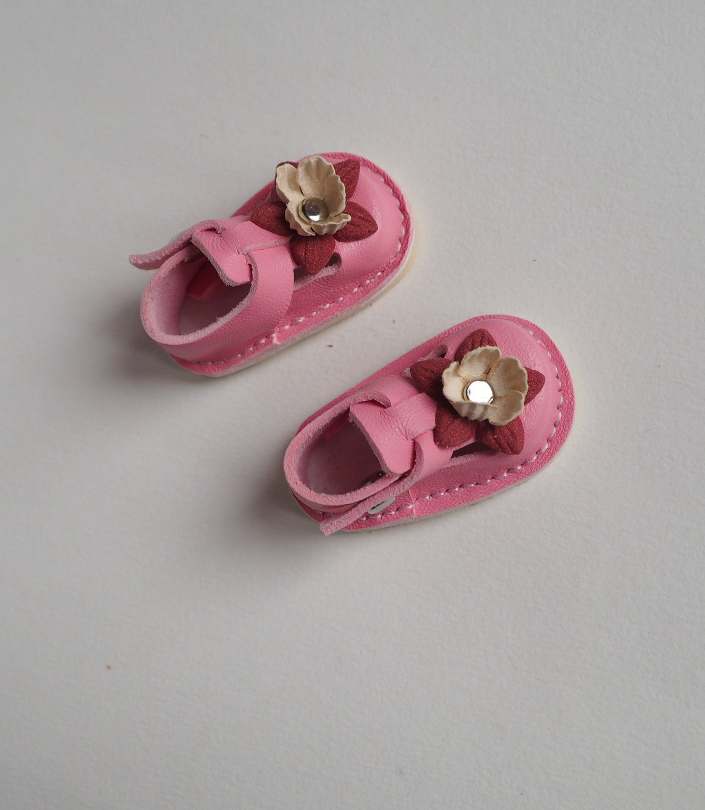 Sandals Genuine leather doll shoes 5 cm for 13 inch dolls lilac