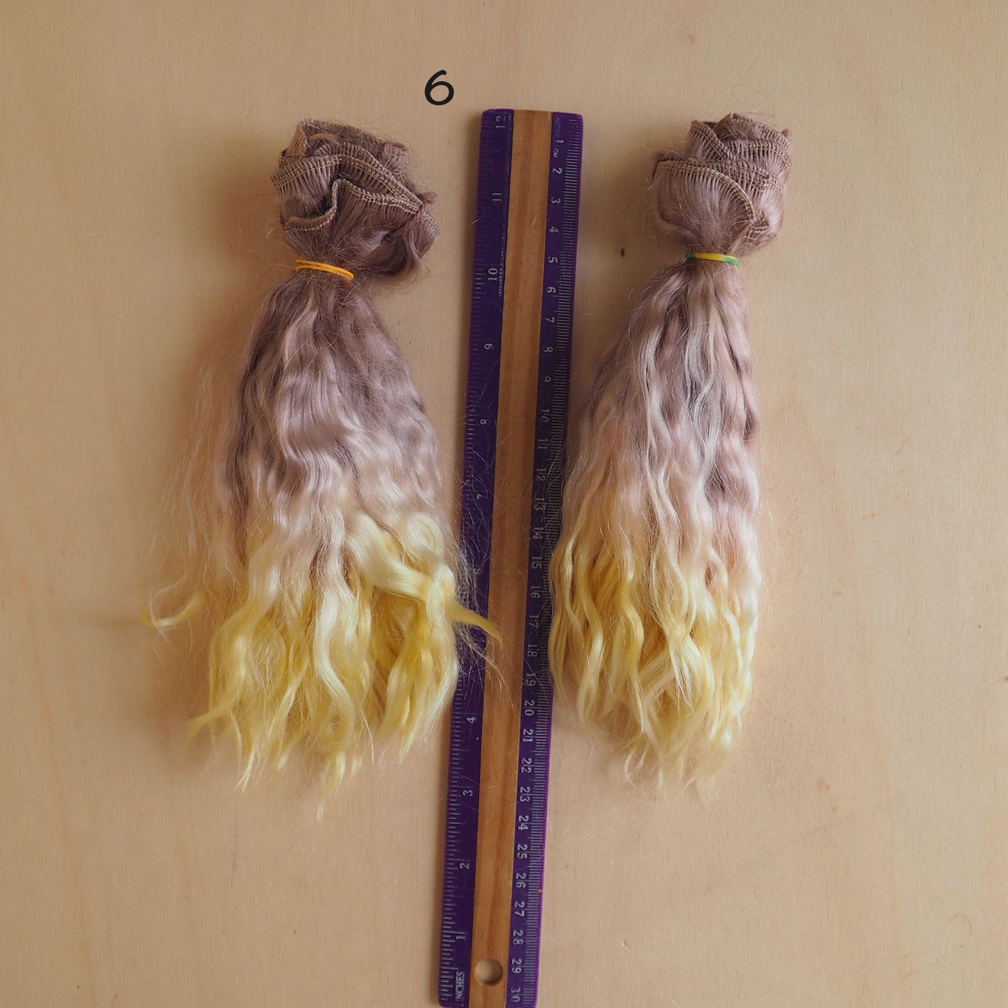 Trama di angora Mohair Doll Capelli tonalità colorate ciocche lunghe, trama di premium mohair 2 metri