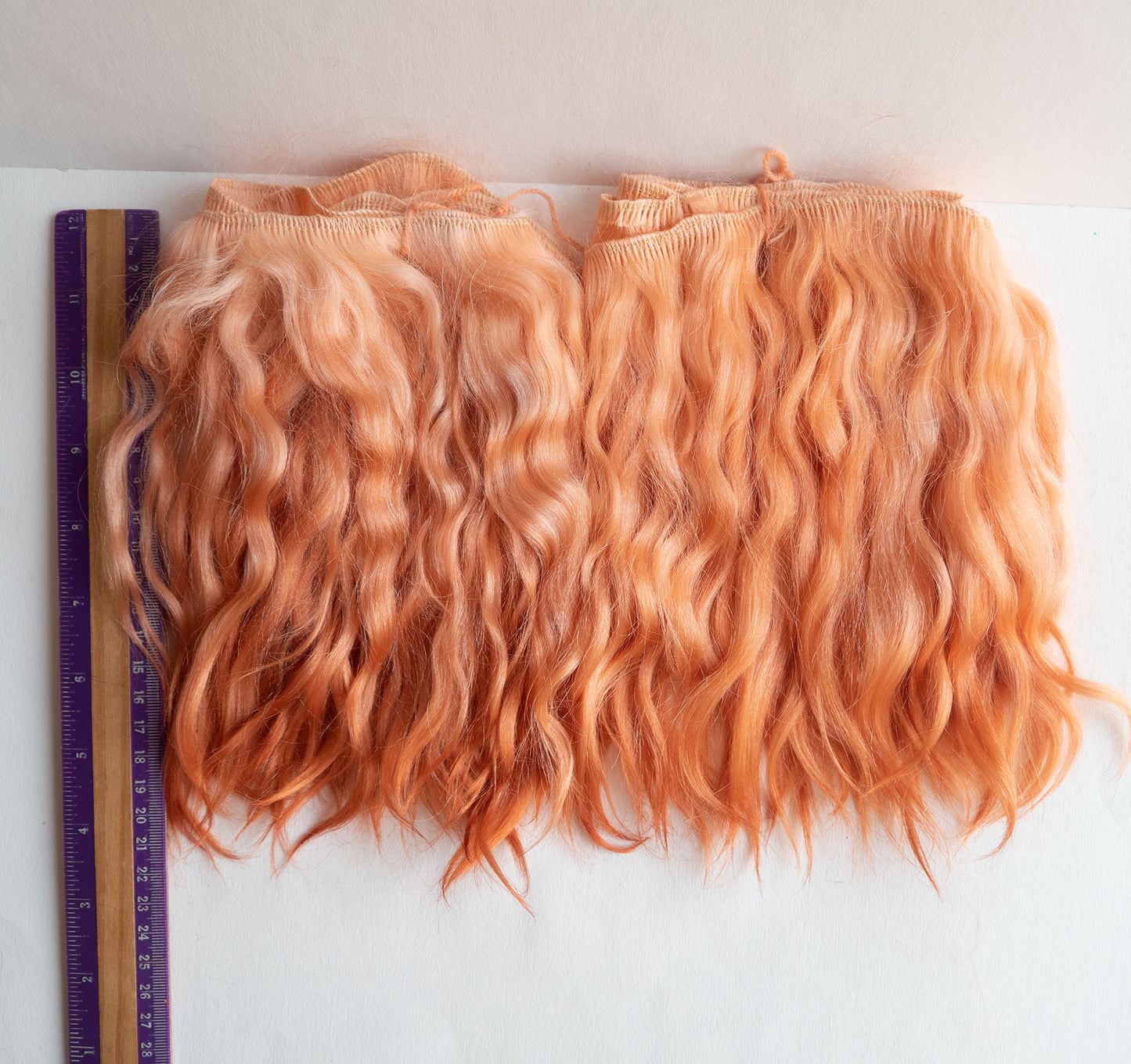 Wefted angora Mohair Doll Hair colorful shades long locks, trama di premium mohair 2 meter