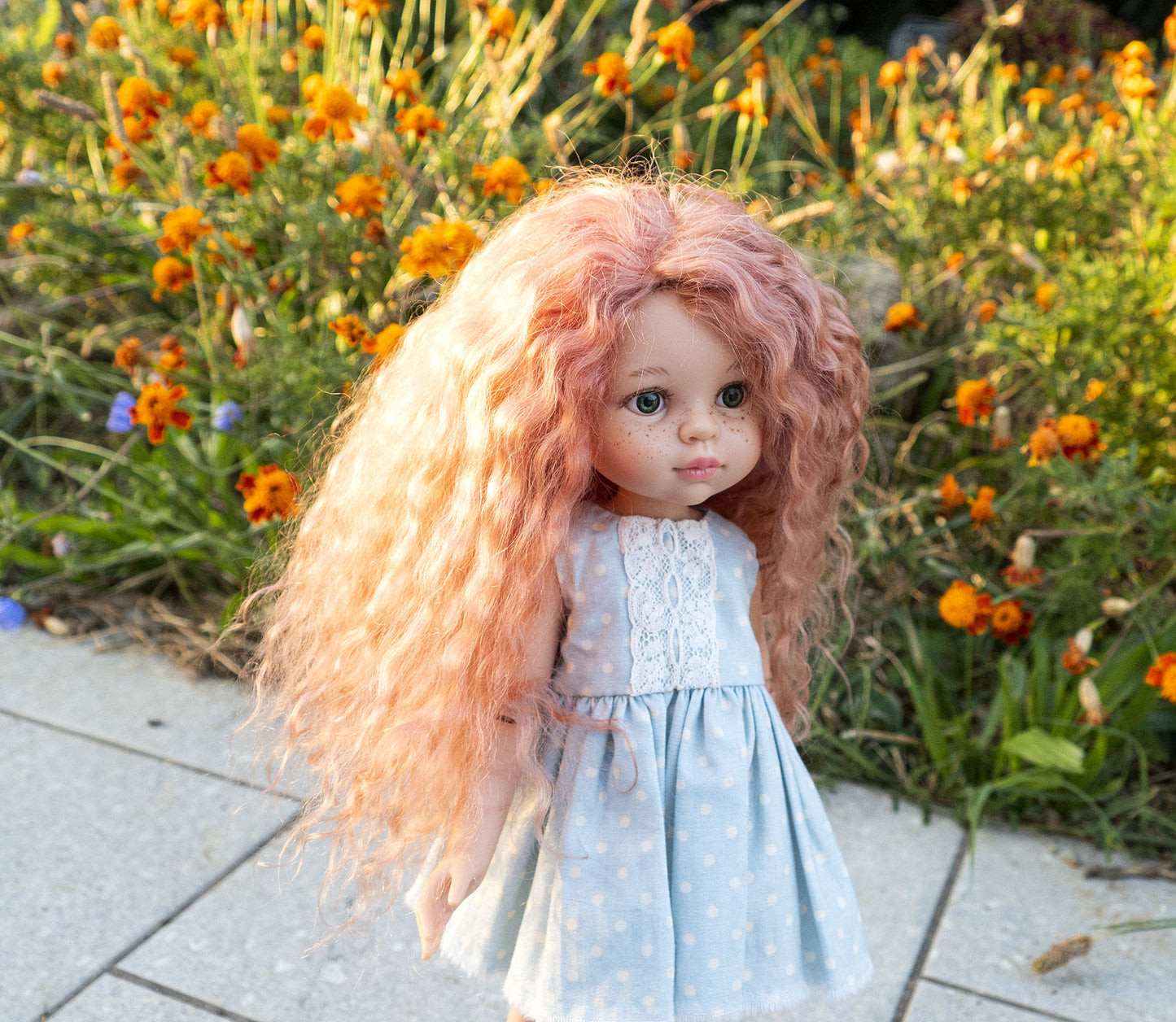 Doll Wig for Paola reina 8" red hair