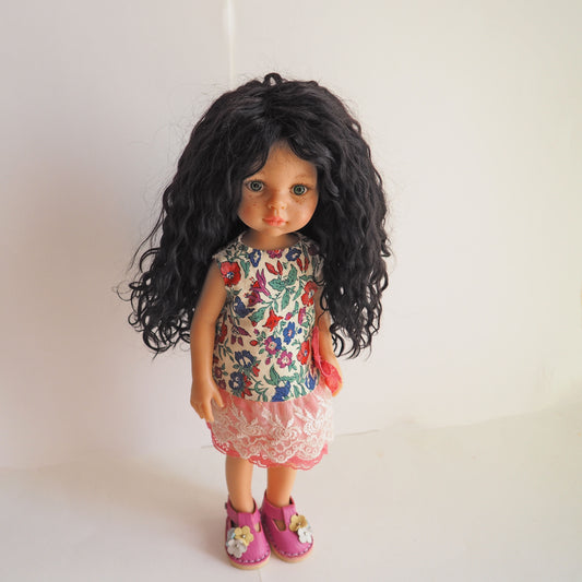 Black Doll Wig 8" for Paola reina.