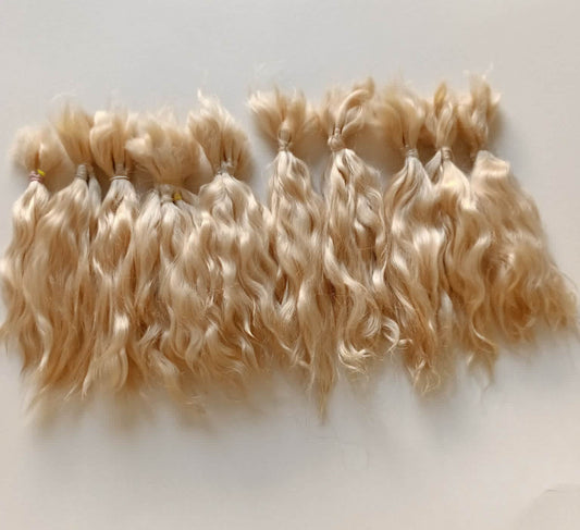 Mohair Combed locks baby blonde N040 for reroot