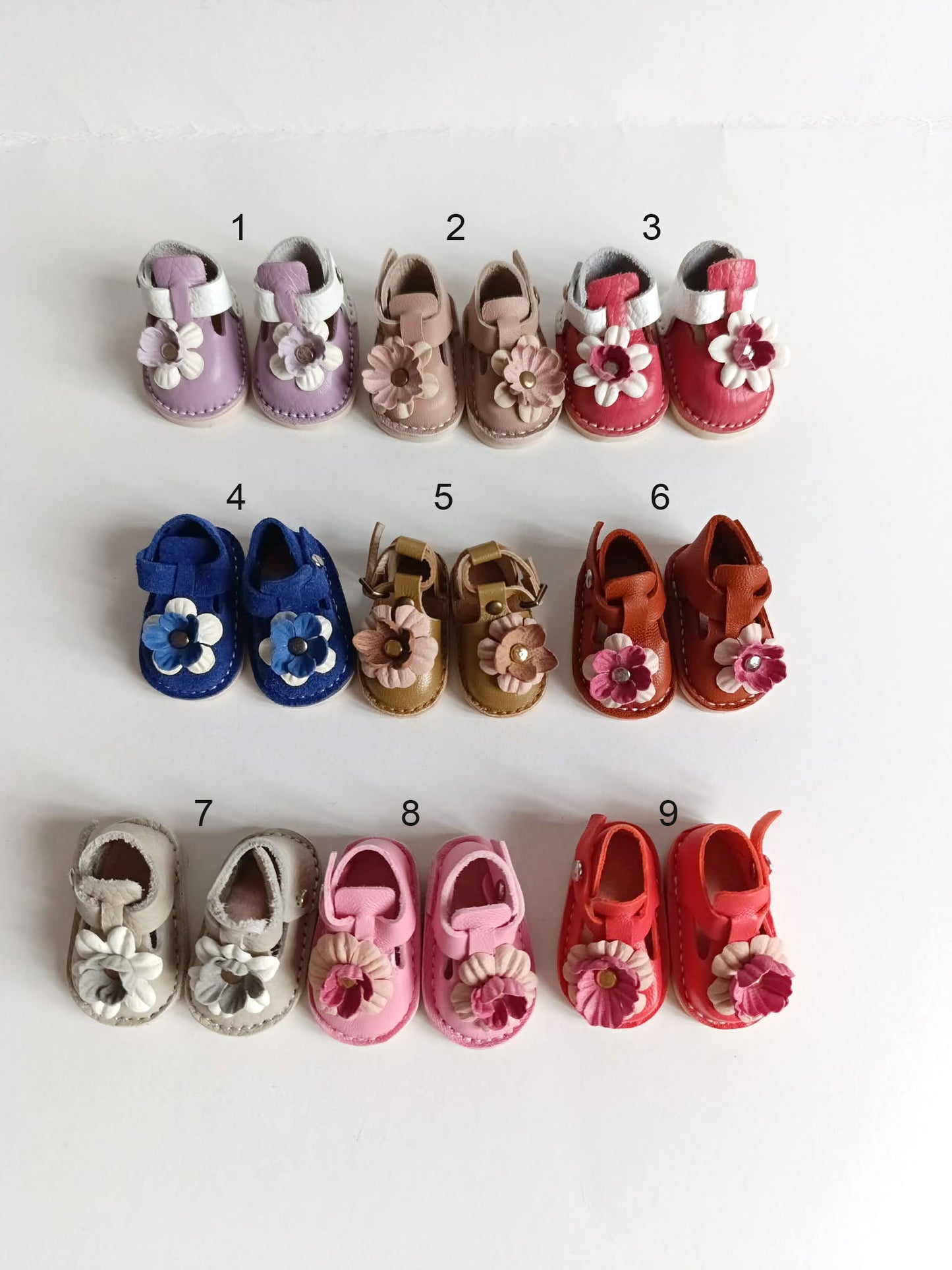Sandals Genuine leather doll shoes 5 cm for 13 inch dolls