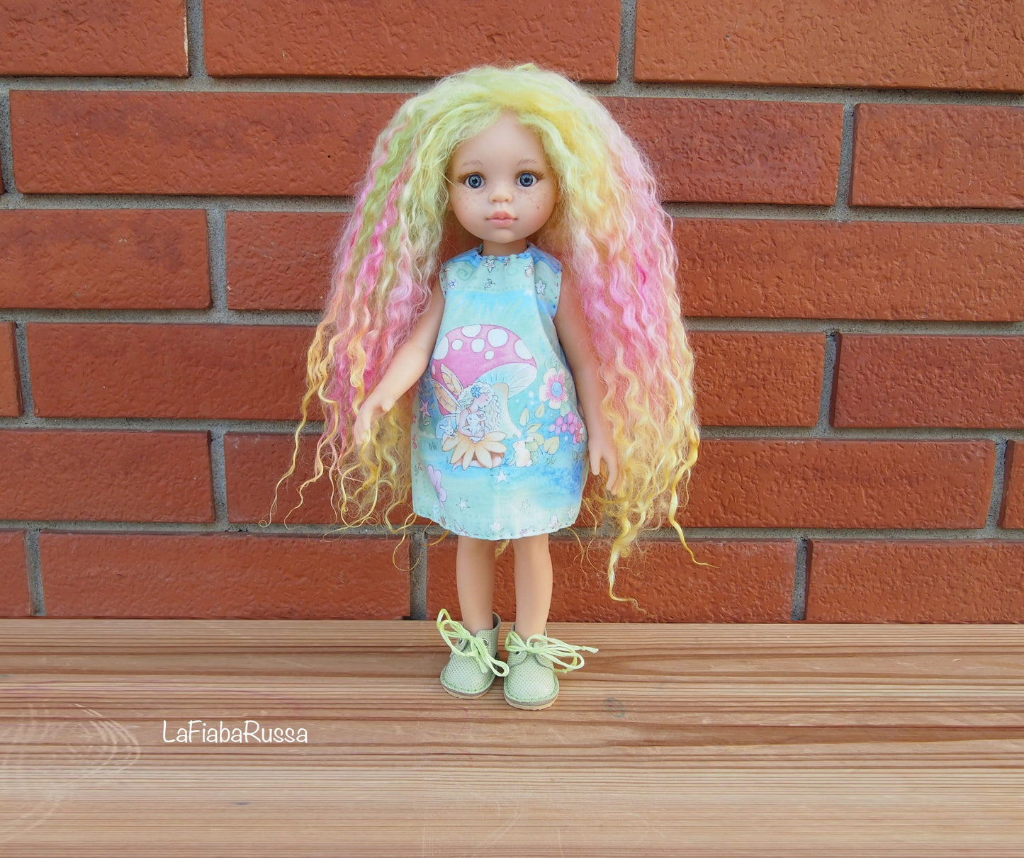 Paola Reina doll cloth vinyl doll OOAK Custom collection doll.