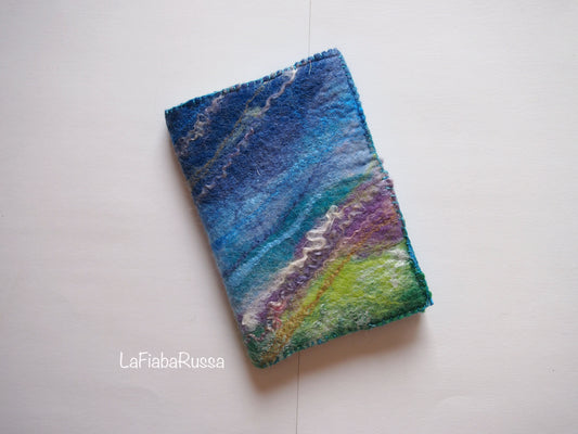 Felt covered A5 notebook diary from wool felted cover Journal eco Gift One of a Kind waldorf gift by LaFiabaRussa